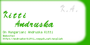 kitti andruska business card